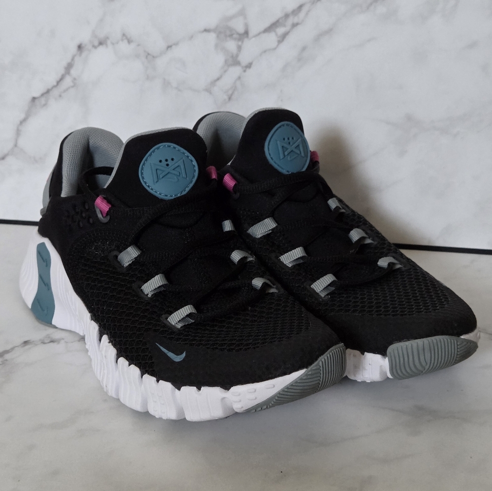 Nike W Free Metcon 4 Women Training Sneakers Shoes Black/Noise Aqua Size 7 - Picture 2 of 9